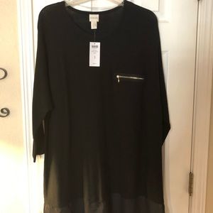 Chico’s Black Tunic Sized 3